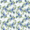 Victoria Lattice Blue Floral Cotton Fabric by In the Beginning by the yard